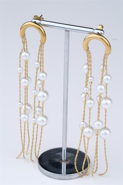 Gold Renk Sallantılı Çelik Küpe / Model 128
