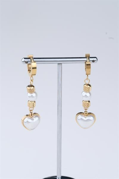 Gold Renk Sallantılı Çelik Küpe / Model 130