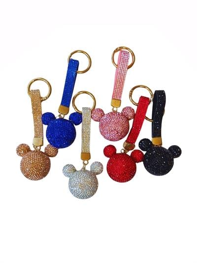 Kristal Taşlı Mickey Mouse Anahtarlık