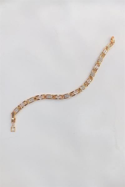 Zirkon Taşlı Gold Renk Xuping Bileklik