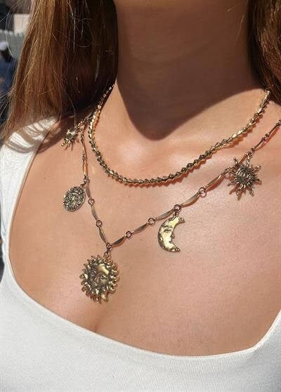 Zra Model Güneş Charmlı Kolye