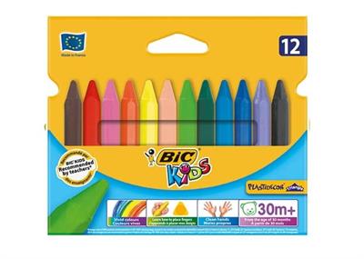 BİC ELLERİ KİRLETMEYEN ÜÇGEN PASTEL 12 RENK