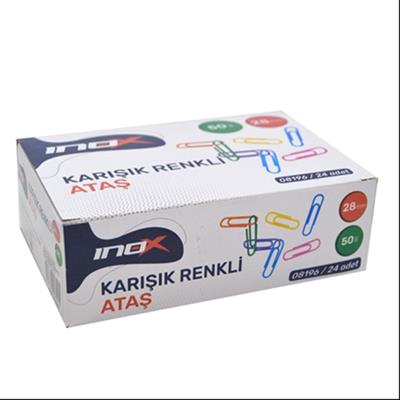 İNOX KARIŞIK RENKLİ ATAŞ 08196 50 li
