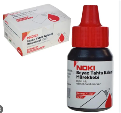 Noki Tahtakalem Mürekkebi Kırmızı 30 ML  12 li