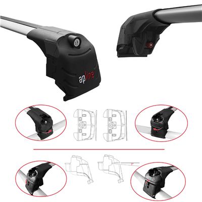 Ap Line ACE-2 201 V2 Gri Ara Atkı Anahtarlı 105 cm (Yapışık Araçlar)
