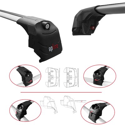 Ap Line ACE-2 201 V2 Gri Ara Atkı Anahtarlı 122 cm (Yapışık Araçlar)