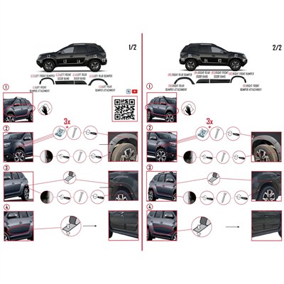 Ap Line Dacia Duster 2018-2024 Dodik Seti Siyah 12 Parça