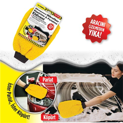 Automix Bikomponent Mikrofiber Köpürtme ve Parlatma Eldiveni 44638