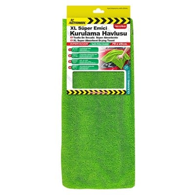 Automix Kurulama Havlusu XL Süper Emici Mikrofiber 75x45 cm 45007