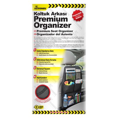 Automix Premium Koltuk Arkası Organizer Siyah 44990
