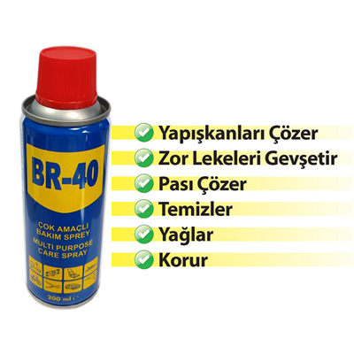 BR-40 Çok Amaçlı Bakım Spreyi 200 ml BR0850120
