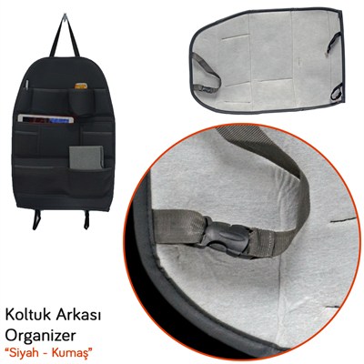 Carpi Koltuk Arkası Organizer Çanta Kumaş Siyah BR5902210