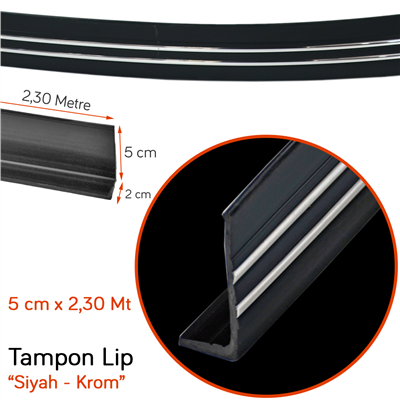 Carpi Tampon Lip Siyah-Krom 5,5 cm x 2,30 mt SAL-146 BR2790120