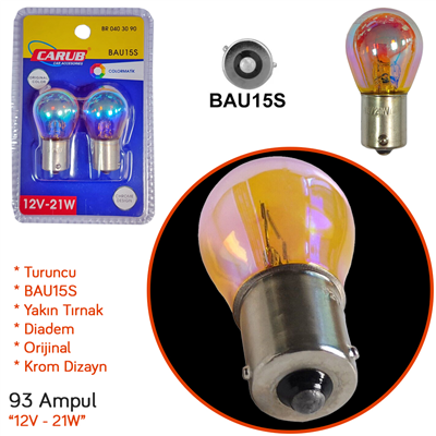 Carub 12V 93 Ampul 21W Diadem Orange BAU15S Orijinal BR0403090
