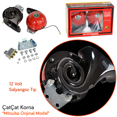 Carub 12V ÇatÇat Korna Mitsuba Model (Salyangoz Tip) BR2751558