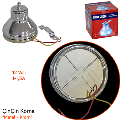 Carub 12V ÇınÇın Korna Metal Krom BR2751542