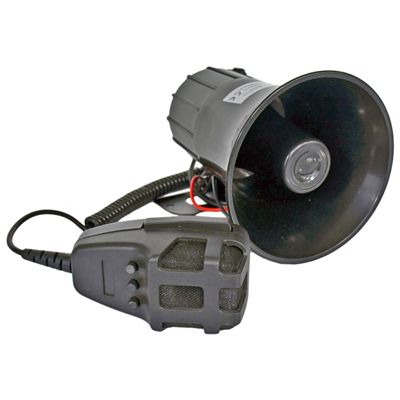 Carub 12V Elektronik Siren 3 Sesli Mikrofonlu Siyah BR2744101