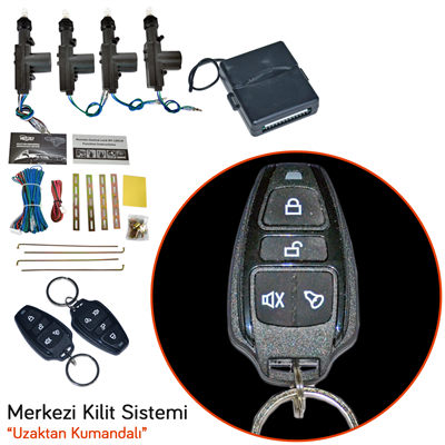 Carub 12V Merkezi Kilit Krom Kemerli Kumandalı BR4600464