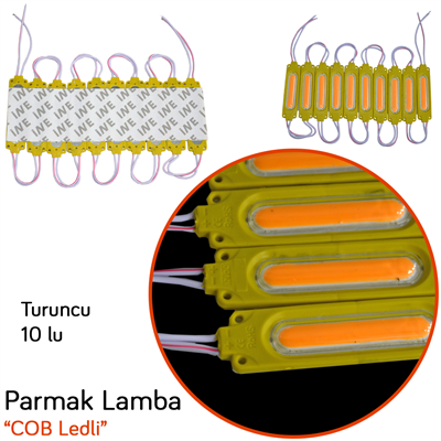 Carub 12V Parmak Lamba COB Led Orange 10 lu BR0409978