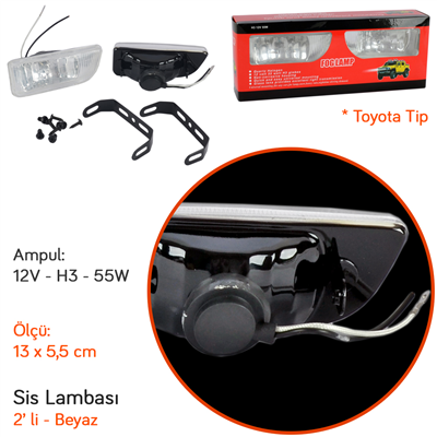 Carub 12V Sis Lambası Toyota Tip Beyaz BR3009301 (Emark Belgeli)
