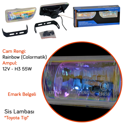 Carub 12V Sis Lambası Toyota Tip Rainbow BR3009303 (Emark Belgeli)