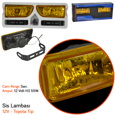 Carub 12V Sis Lambası Toyota Tip Sarı BR3009302 (Emark Belgeli)