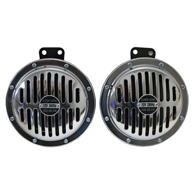 Carub 12V Süper Ton Korna 17,5 cm Jumbo Büyük Krom (290-345Hz) BR2751583
