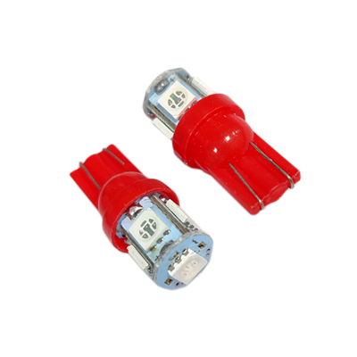 Carub 12V T10 Ampul 5 Led SMD Kırmızı BR0400237