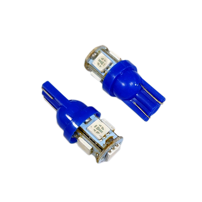Carub 12V T10 Ampul 5 Led SMD Mavi BR0400234
