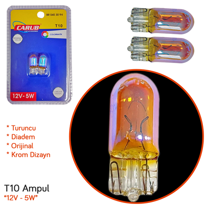 Carub 12V T10 Ampul 5W Diadem Orange Orijinal BR0403094
