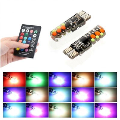 Carub 12V T10 Ampul Çakarlı Kumandalı RGB Yeni Nesil BR0400252