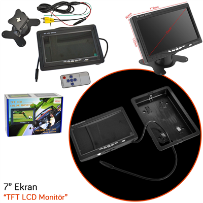 Carub 7 inç Ekran TFT LCD Uzaktan Kumandalı BR0017001