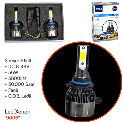 Carub 9006 Led Xenon 12V Turbo C.O.B 8-48V 36W 3800LM BR0411407