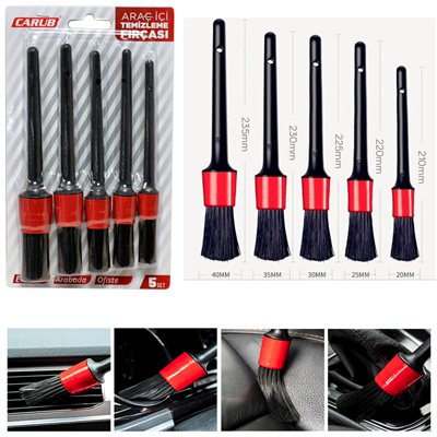 Carub Araç İçi Temizleme Fırçası Seti 5 li BR0922566