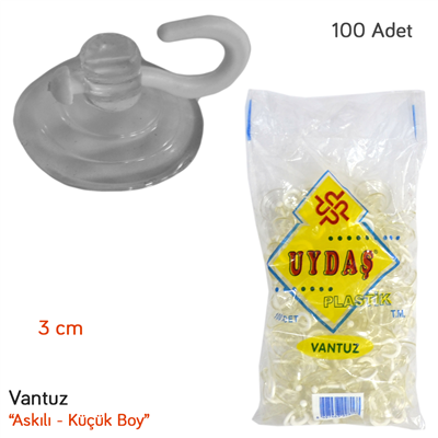 Carub Askı Vantuz Küçük Boy 3 cm 100 lü BR4620701