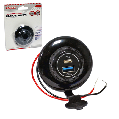 Carub Çakmak Soketi 9-30V Marine Tip 1 Type-C + 1 USB BR1700818