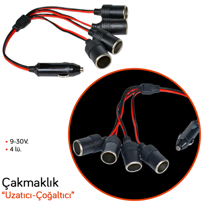 Carub Çakmaklık Uzatıcı 9-30V Dişi 4 lü BR1700816