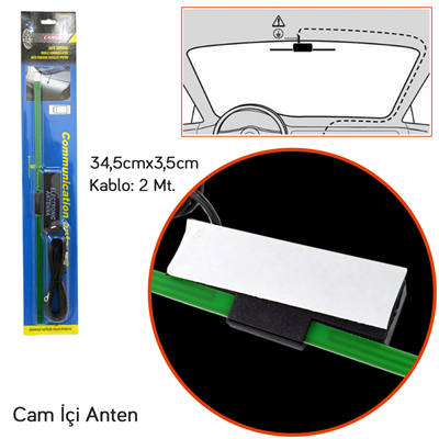Carub Cam İçi Anten Işıklı Vakumlu BR0049901
