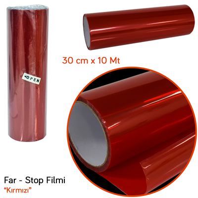 Carub Far Stop Filmi Kırmızı 30 cm x 10 mt BR1190467