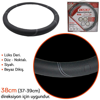 Carub Geçmeli Direksiyon Kılıfı Deri Lüx Çantalı 38 cm Siyah BR1831020