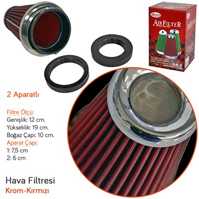 Carub Hava Filtresi Kırmızı 19cmx12cm (Giriş 2 Aparatlı) BR4686001