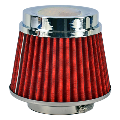Carub Hava Filtresi Tuning Krom-Kırmızı 15cmx15,5cm (Giriş 2 Aparatlı) BR4686301