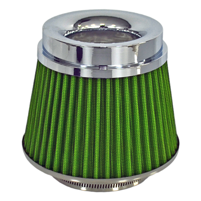 Carub Hava Filtresi Tuning Krom-Yeşil 15cmx15,5cm (Giriş 2 Aparatlı) BR4686302