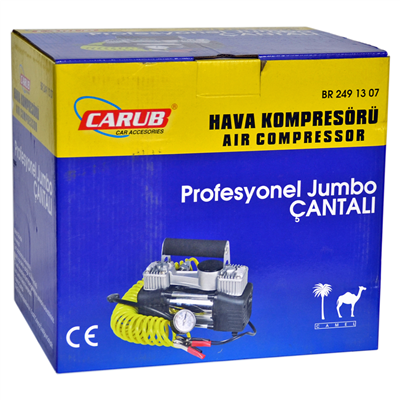Carub Hava Kompresörü 12V Çift Piston Jumbo Profesyonel BR2491307