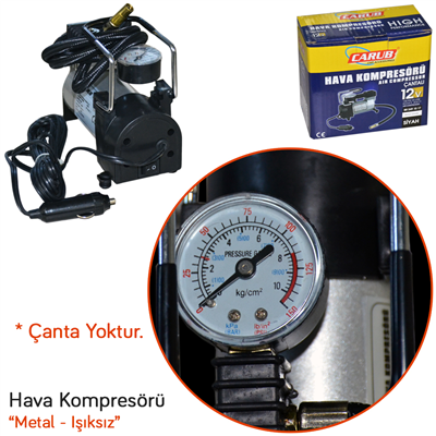 Carub Hava Kompresörü 12V Siyah Metal Işıksız BR2491017