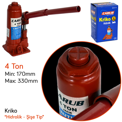 Carub Hidrolik Kriko 4 Ton CE Belgeli BR2701101