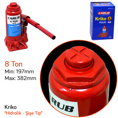 Carub Hidrolik Kriko 8 Ton CE Belgeli BR2701301