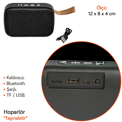 Carub Hoparlör Taşınabilir Kablosuz Bluetooth BR2749940