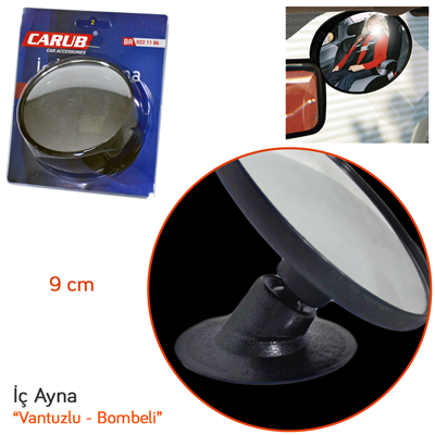 Carub İç Ayna Vantuzlu Yuvarlak Bombeli 9 cm BR0221186