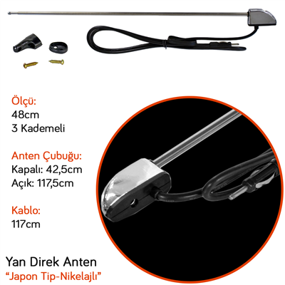 Carub Japon Tip Yan Direk Anten Nikelajlı BR0040104